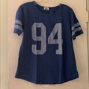 Old Navy Blue Football Tee